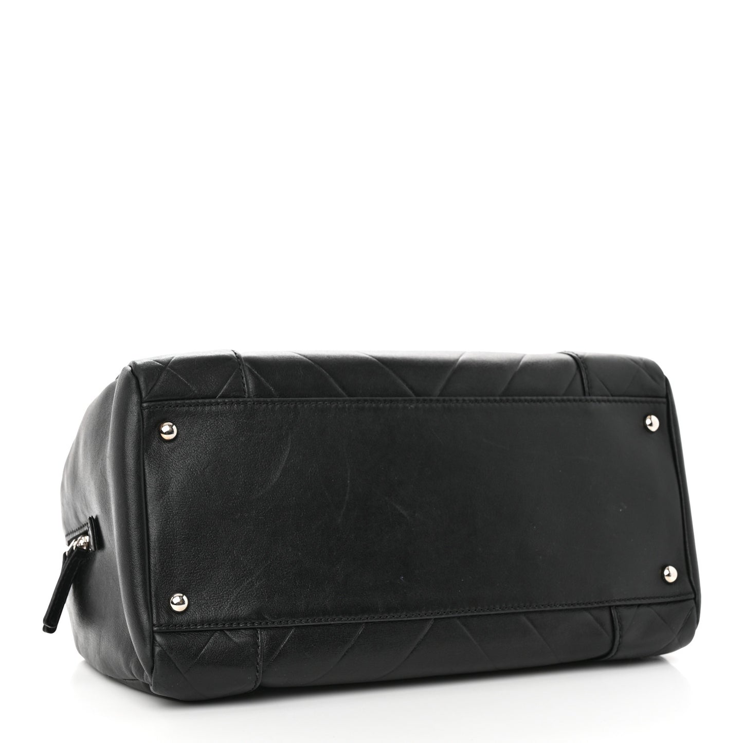 Calfskin Chevron CC All Day Long Boston Black
