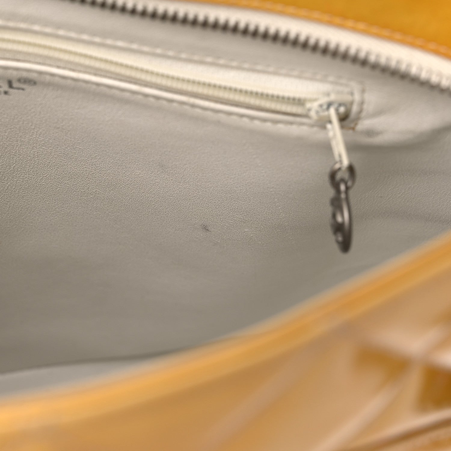 Chanel Patent Quilted Medallion Tote Yellow 16 of 32
