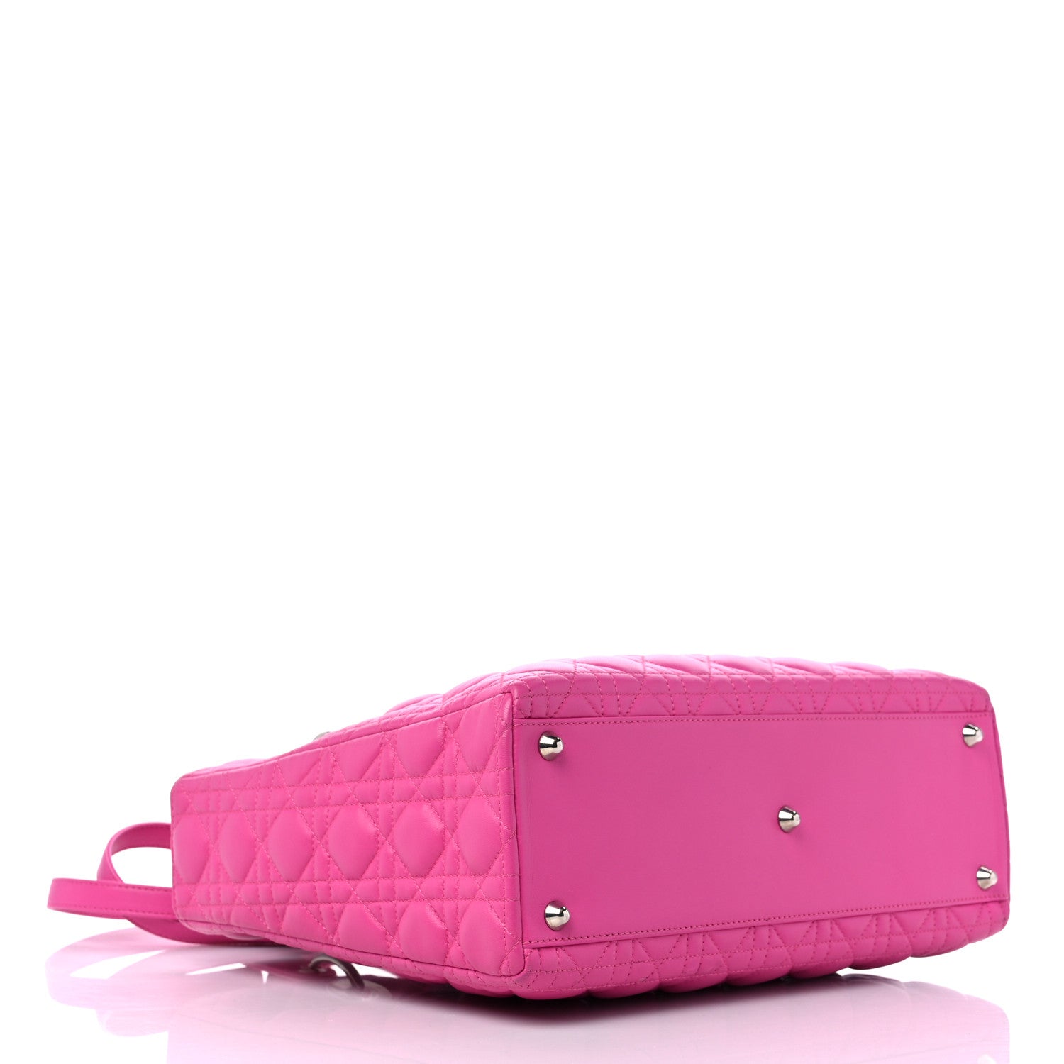 Christian Dior Lambskin Cannage Large Lady Dior Fuchsia 4 of 14