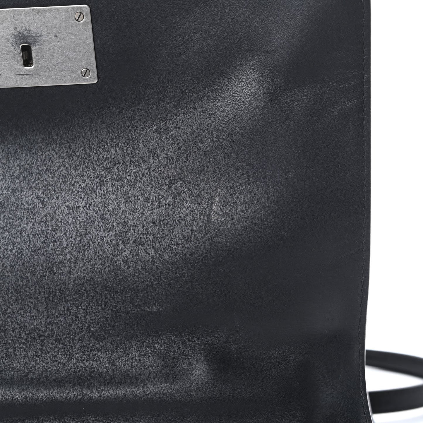 Soft Calf Chain Shoulder Bag Black