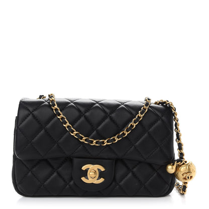 Chanel Lambskin Quilted Mini Rectangular Pearl Crush Flap Black 1 of 10