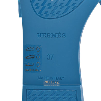 Hermes Rubber Aloha Sandals 37 Bleu Vif 7 of 8