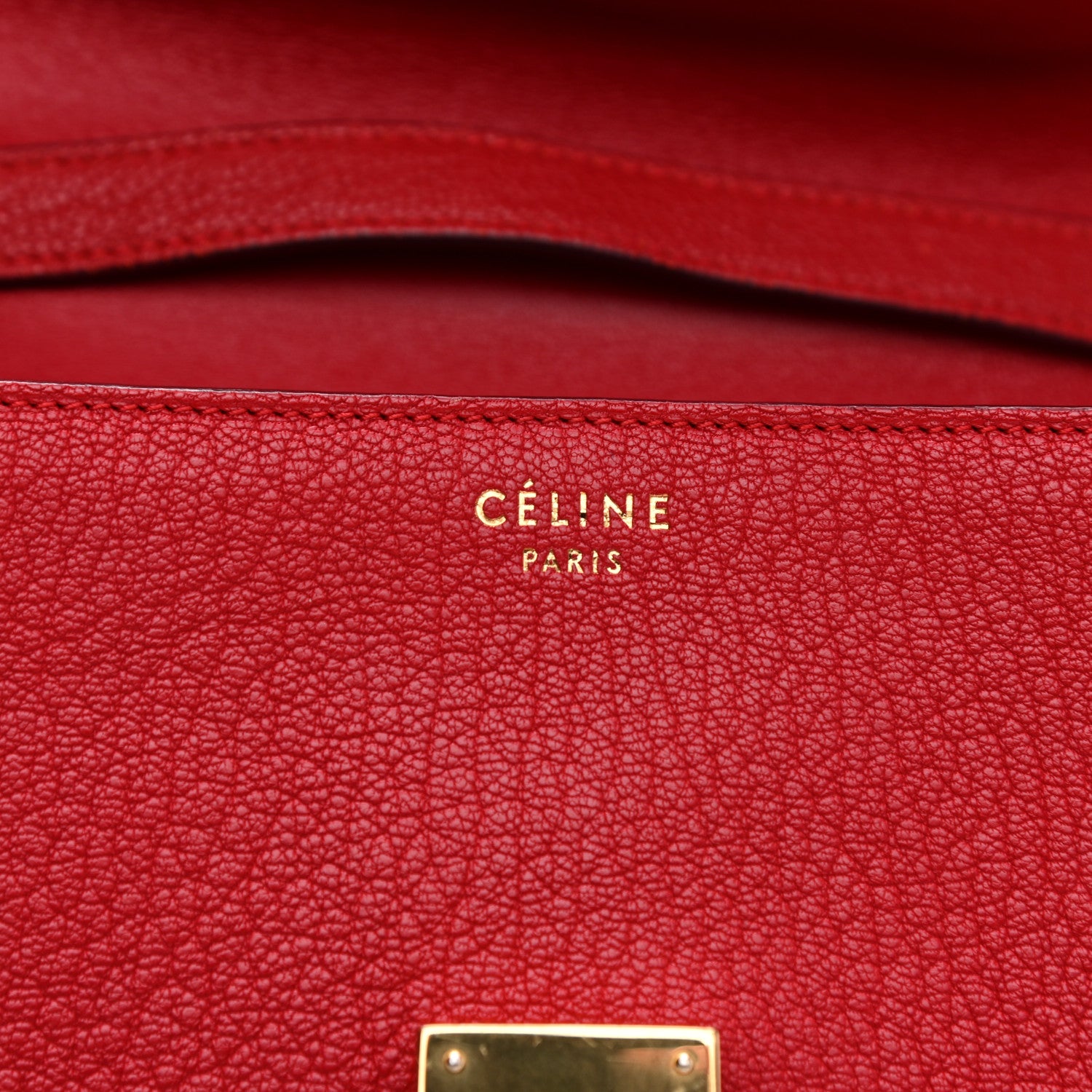 Celine Goatskin Medium Classic Box Flap Bag Carmin 6 of 10