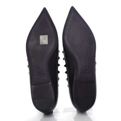 Valentino Garavani Nappa Rockstud Ballerina Flats 37 Black 6 of 11
