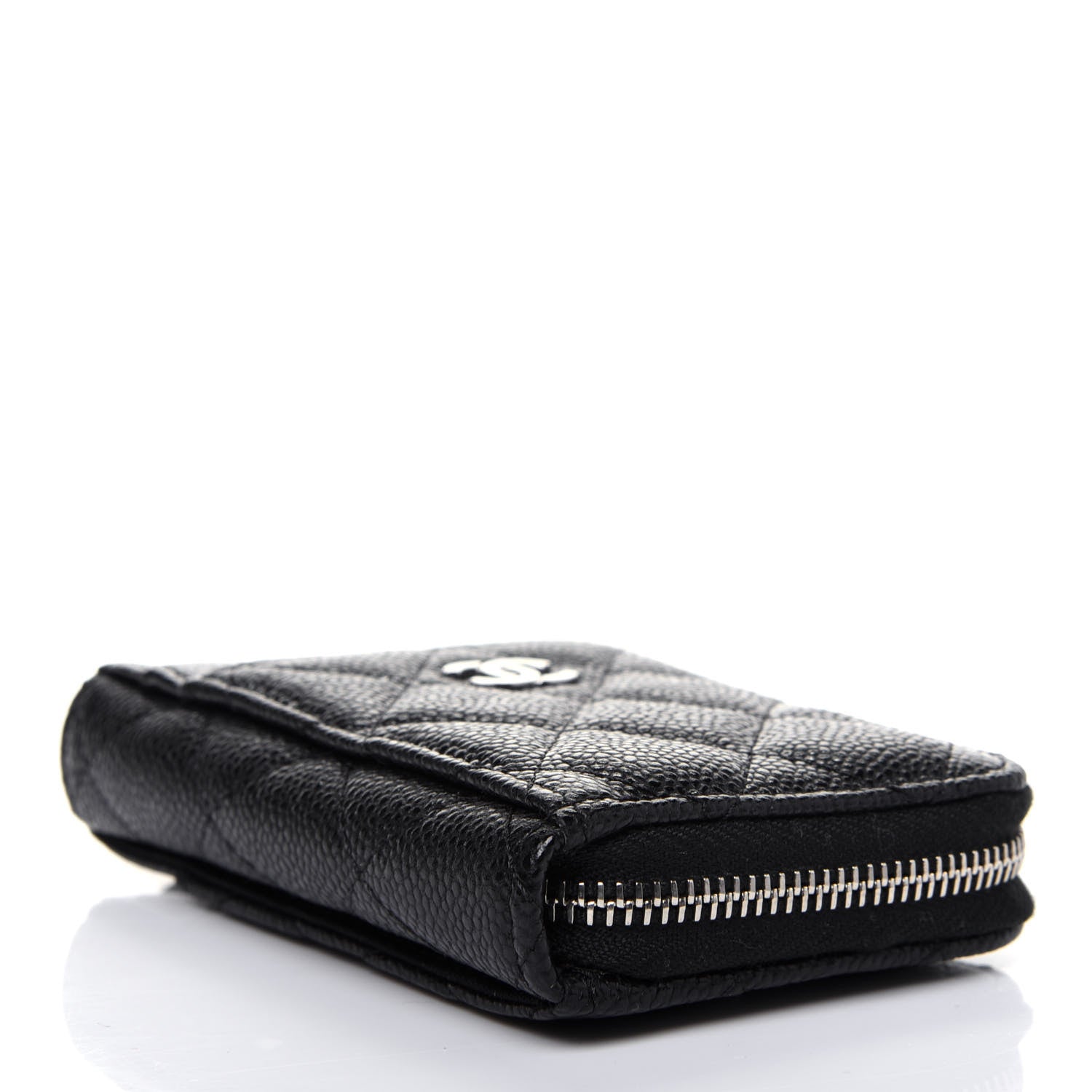 Chanel Caviar Quilted Zip Card Holder Black 4 of 13