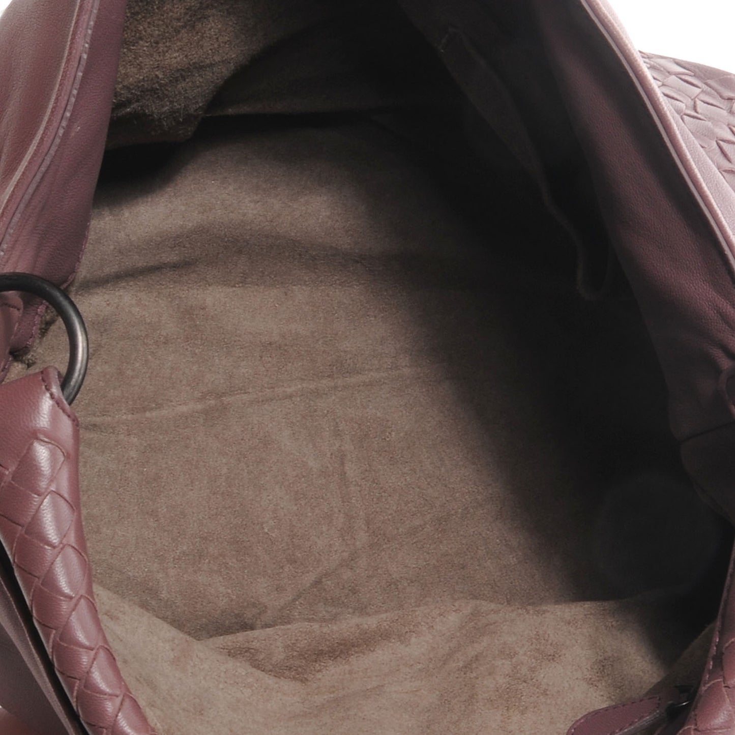 Lambskin Woven Small Loop Hobo Grape