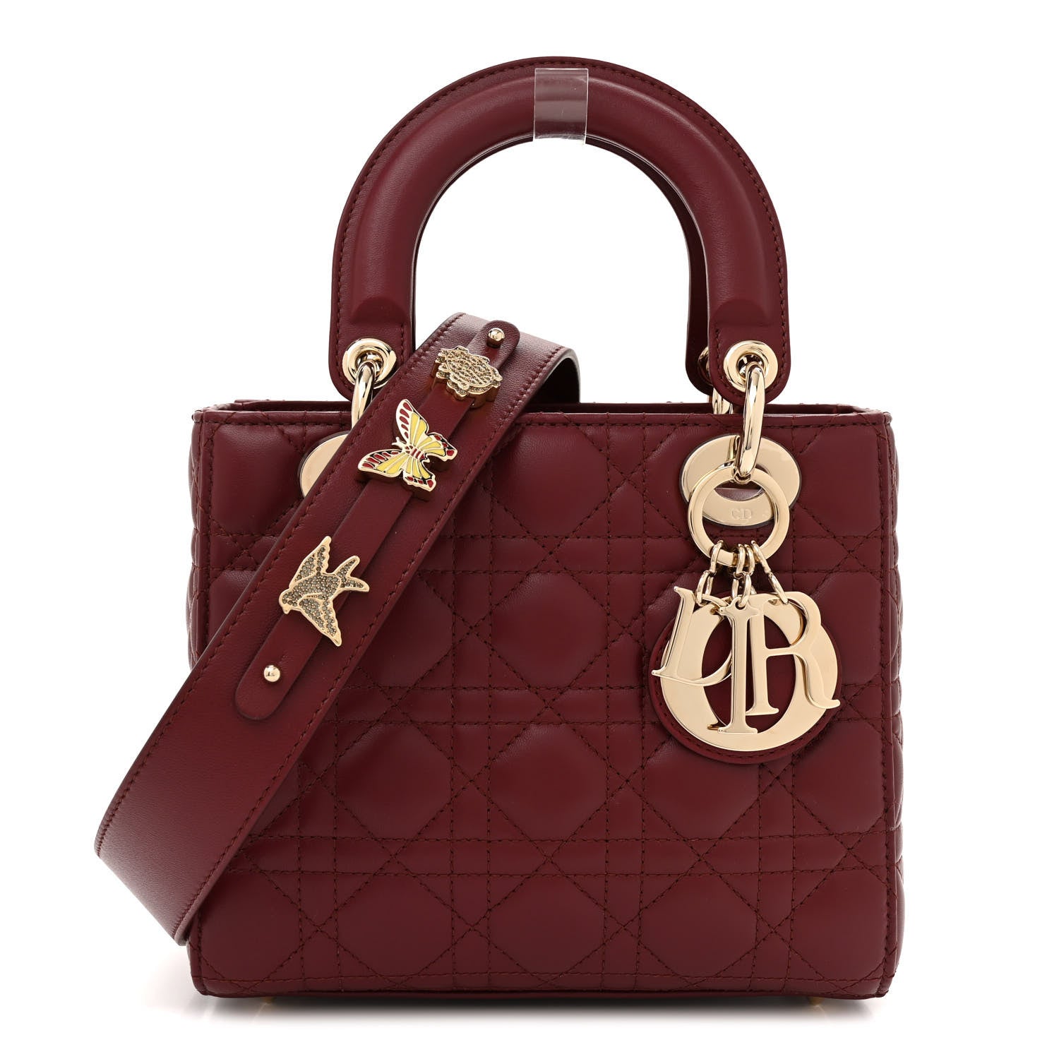 Christian Dior Lambskin Cannage Small My Lady ABCDior Dark Red 1 of 12