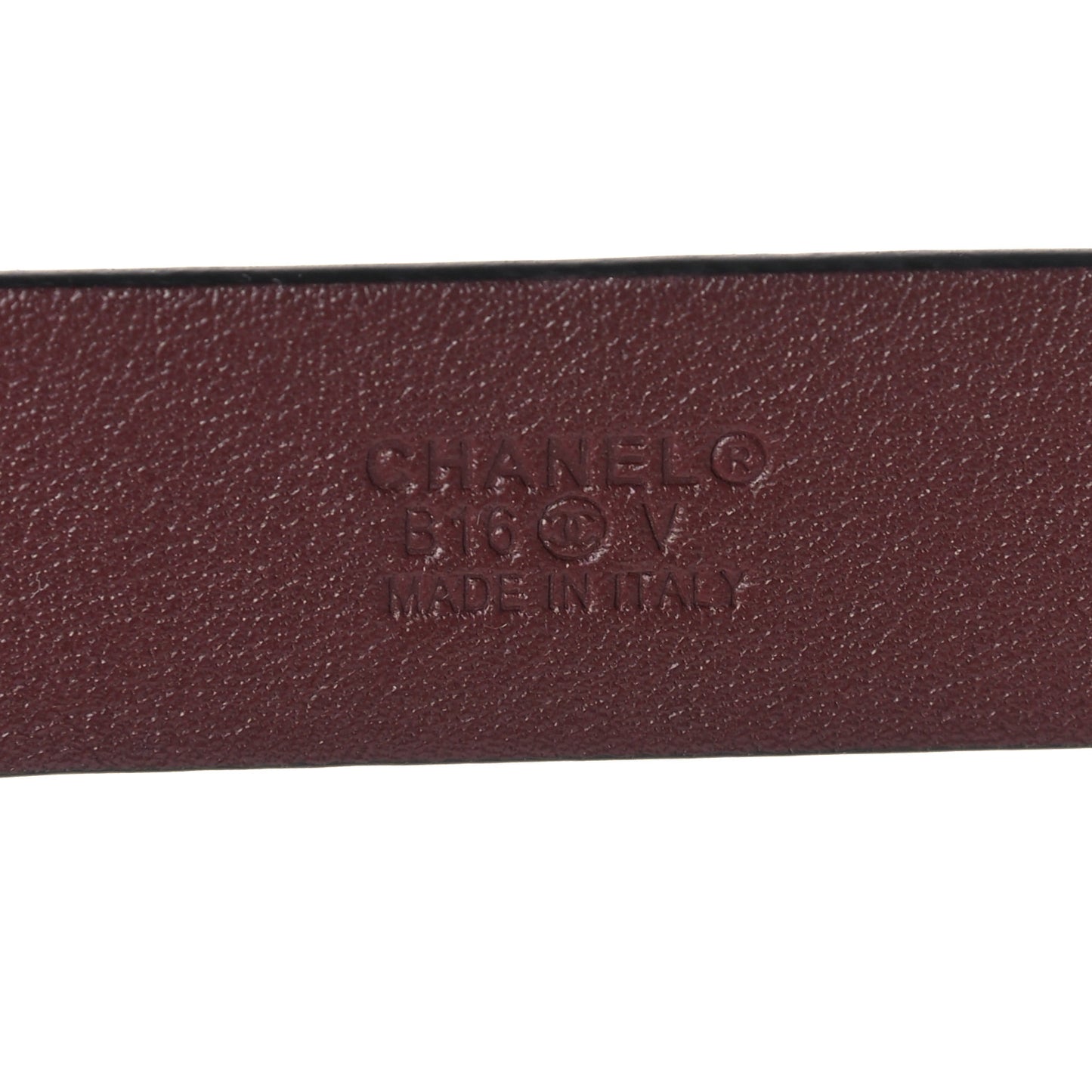 Patent Calfskin Logo Skinny Belt 75 30 Black