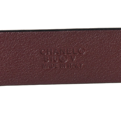 Chanel Patent Calfskin Logo Skinny Belt 75 30 Black 5 of 7