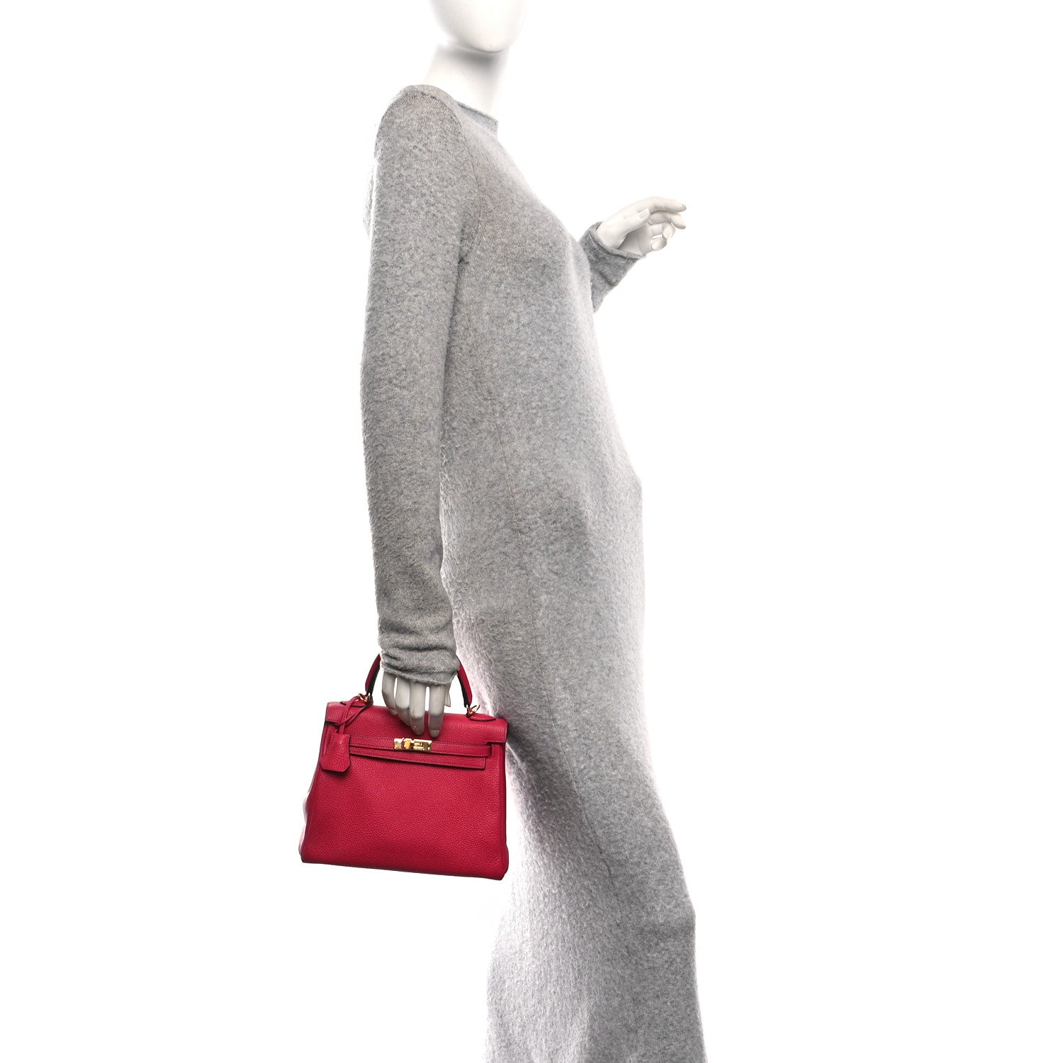 Hermes Togo Kelly Retourne 25 Framboise 2 of 10