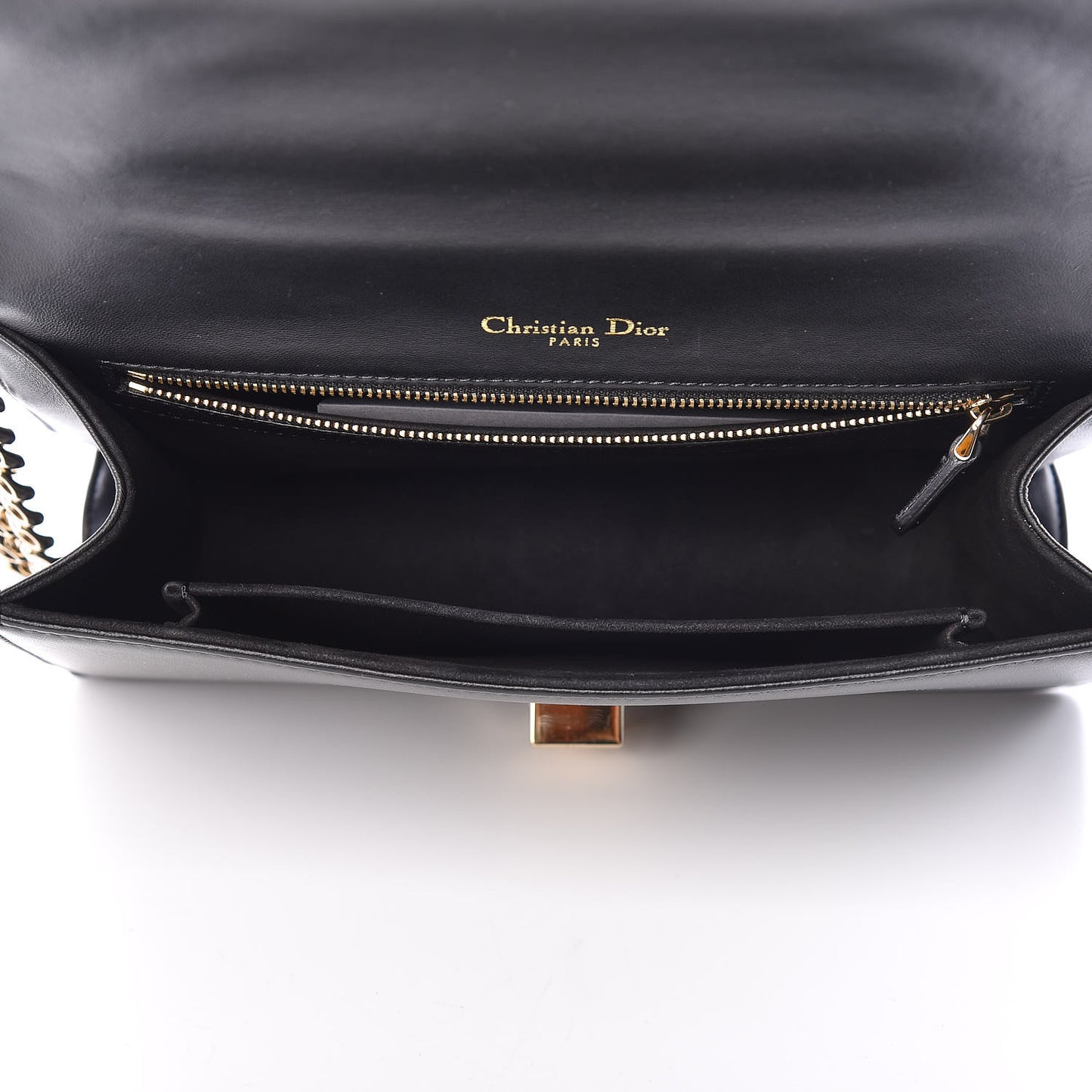 Lambskin Medium Diorama Flap Bag Black