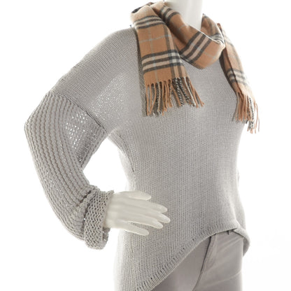 Burberry Merino Wool Cashmere Check Scarf Camel 2 of 4