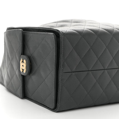 Chanel Caviar Quilted Medium Chanel 25 Handbag Dark Gray 10 of 11