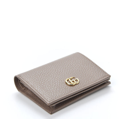 Gucci Pebbled Calfskin GG Marmont Card Case Porcelain Rose 3 of 8