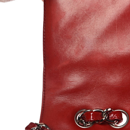 Chanel Patent Quilted Jumbo Single Flap Red 10 of 31