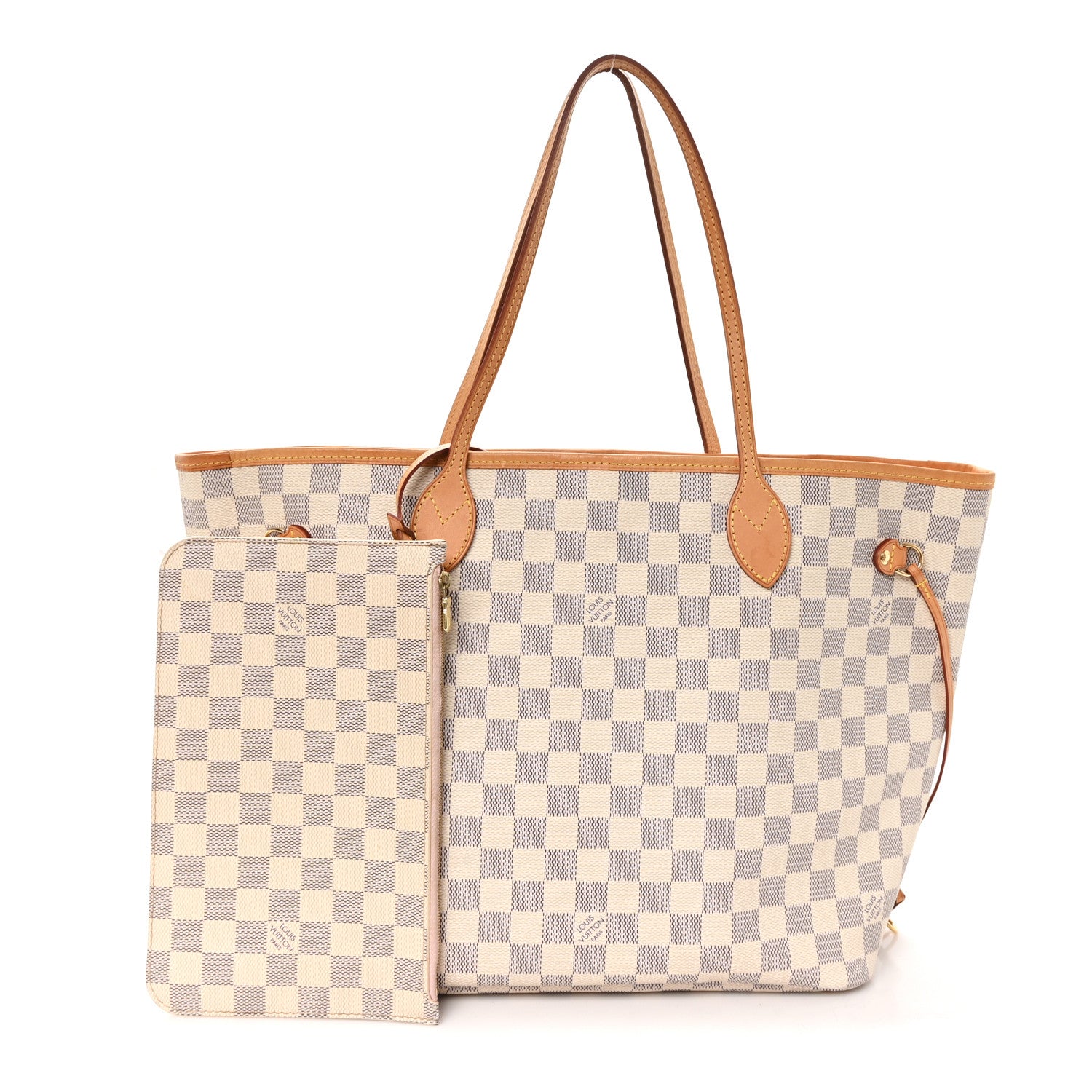 Louis Vuitton Damier Azur Neo Neverfull MM Rose Ballerine 3 of 13