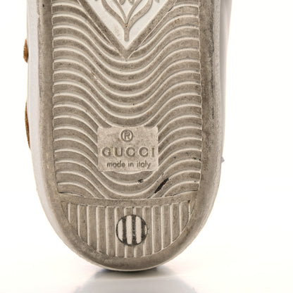 Gucci Calfskin Nappa Web LOVED Embroidered Womens Ace Sneakers 39 White Red Flame Notte 6 of 17