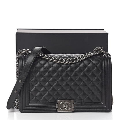 Chanel Caviar Quilted New Medium Boy Flap Black 11 of 11