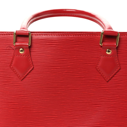 Louis Vuitton Epi Sac Plat PM Castillan Red 10 of 10