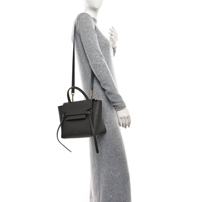Celine Grained Calfskin Micro Belt Bag Grey 2 of 9