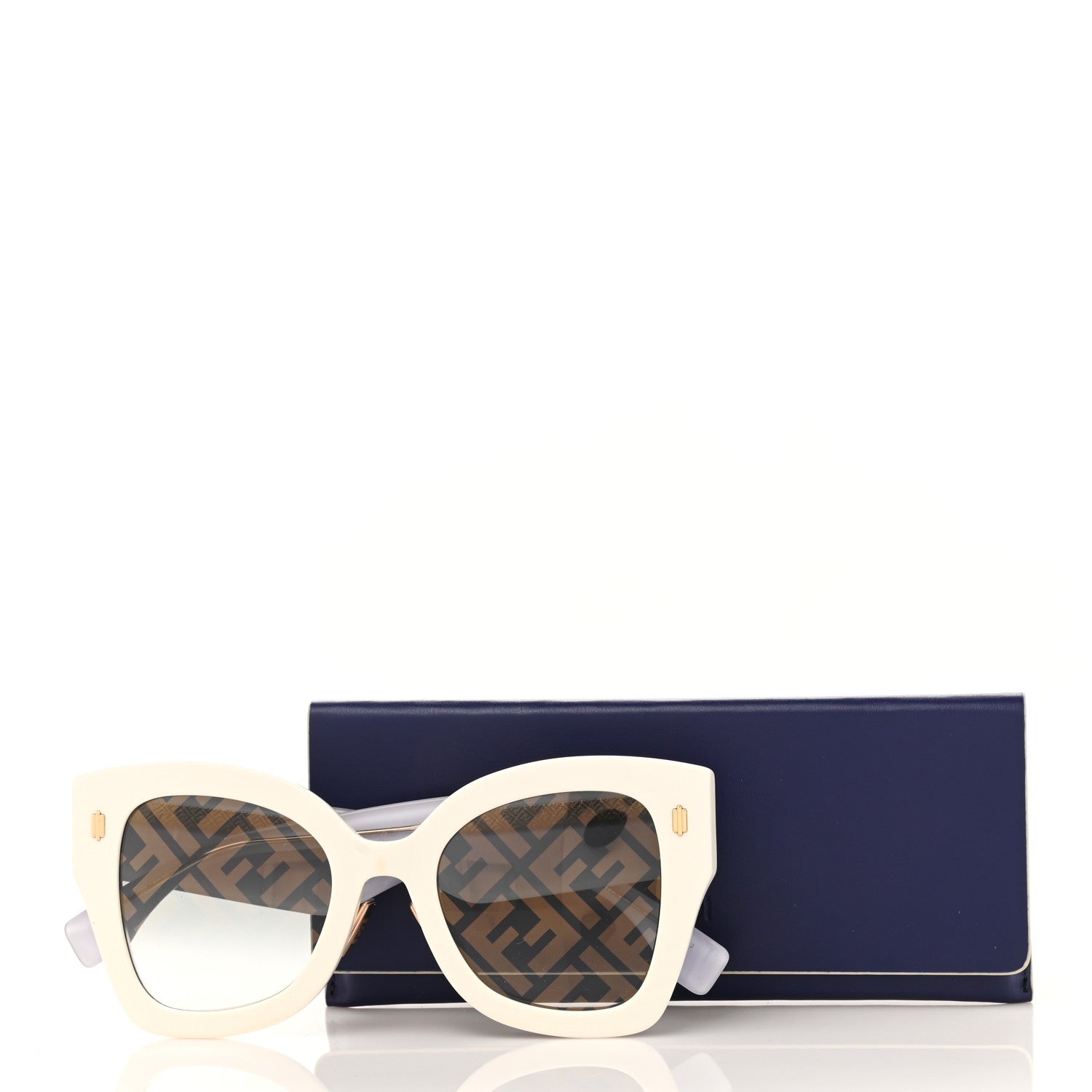 Fendi Acetate FF Sunglasses FF 0434/G/S White Gold 7 of 7