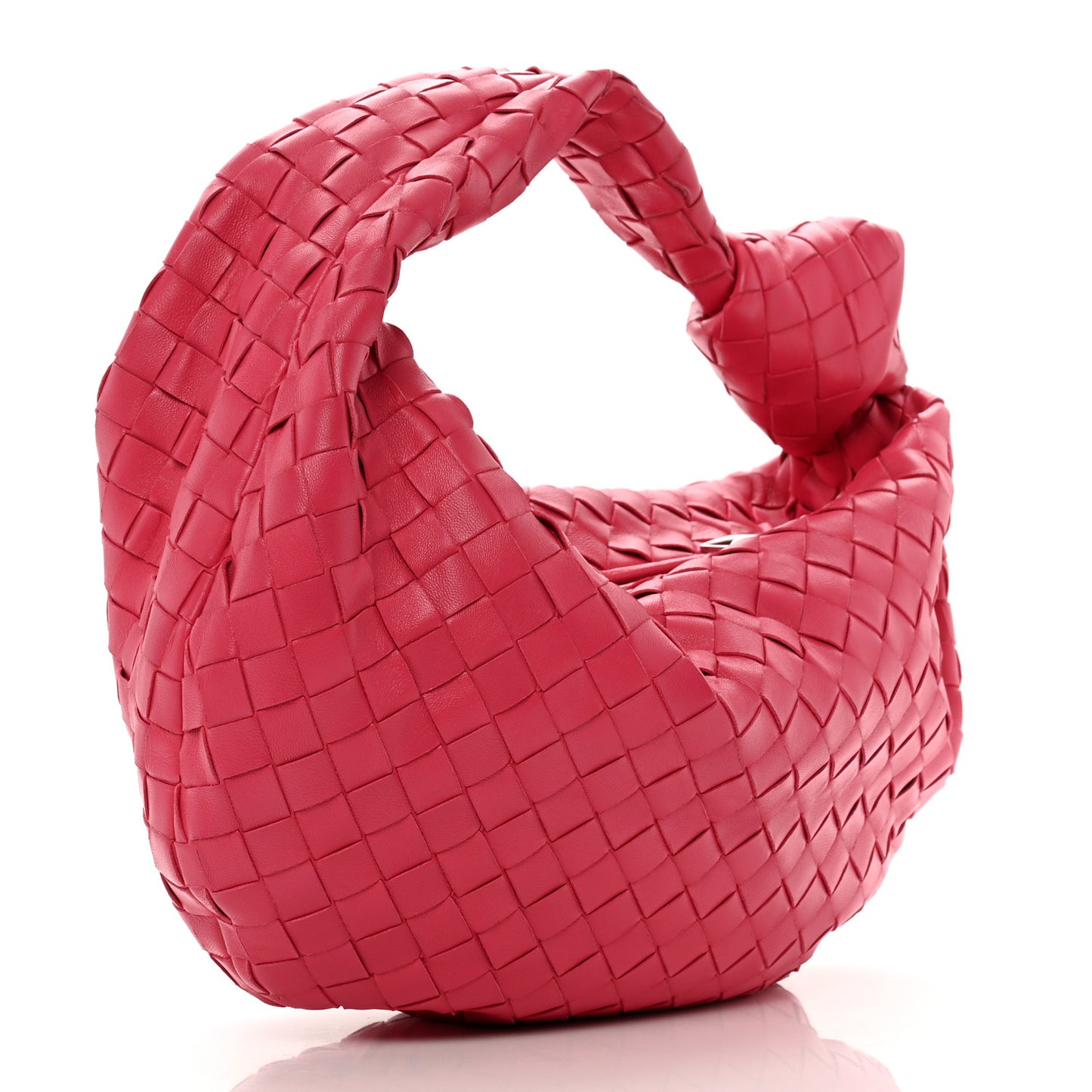Nappa Intrecciato Teen Jodie Hobo Cranberry