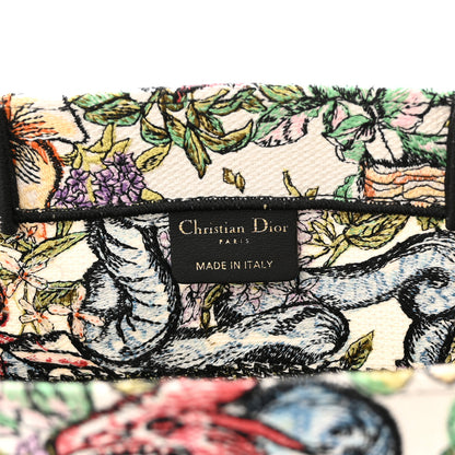 Christian Dior Canvas Embroidered Medium D-Constellation Book Tote Latte Multicolor 6 of 11