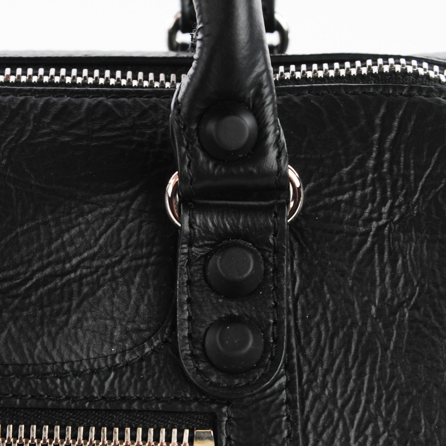 Balenciaga Matte Goatskin Rubber Covered Classic Hardware Mini Twiggy Black 10 of 14
