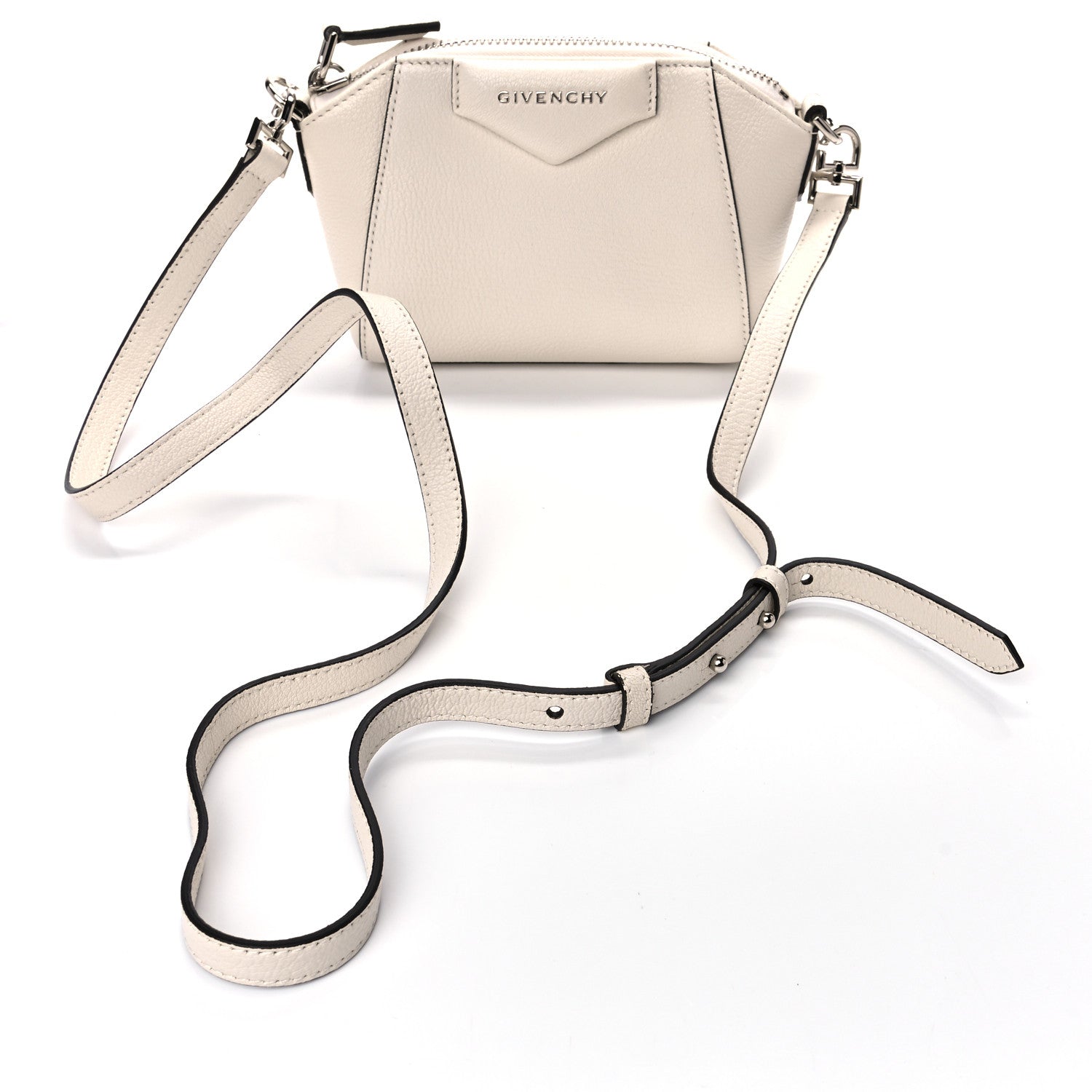 Givenchy Sugar Goatskin Nano Antigona Ivory 12 of 12