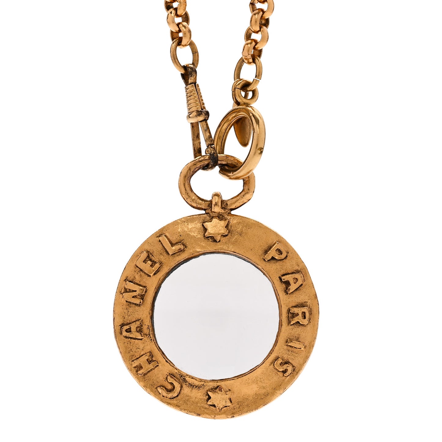 Loupe Magnifying Glass Necklace Gold