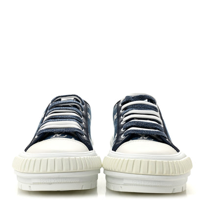 Louis Vuitton Denim Monogram Squad Sneakers 38.5 Marine 3 of 9