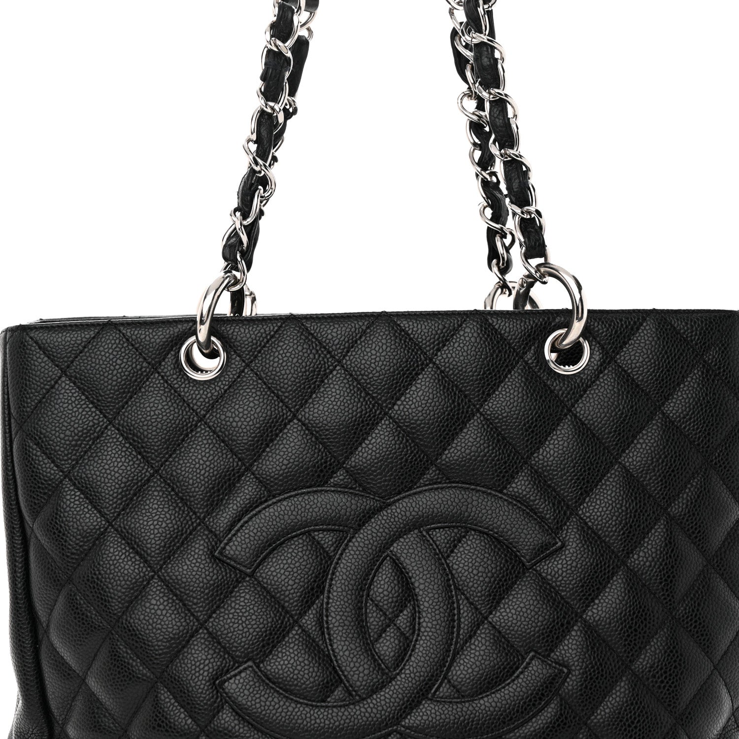 Chanel Caviar Quilted Grand Shopping Tote GST Black 8 of 12