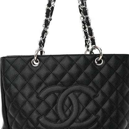 Chanel Caviar Quilted Grand Shopping Tote GST Black 8 of 12