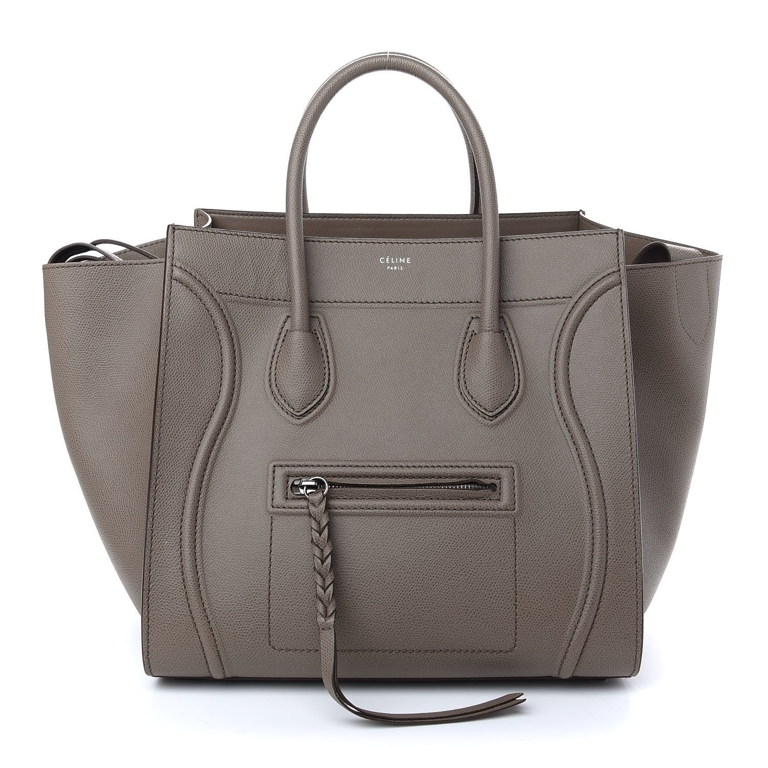 Celine Baby Grained Calfskin Medium Phantom Luggage Taupe 1 of 9