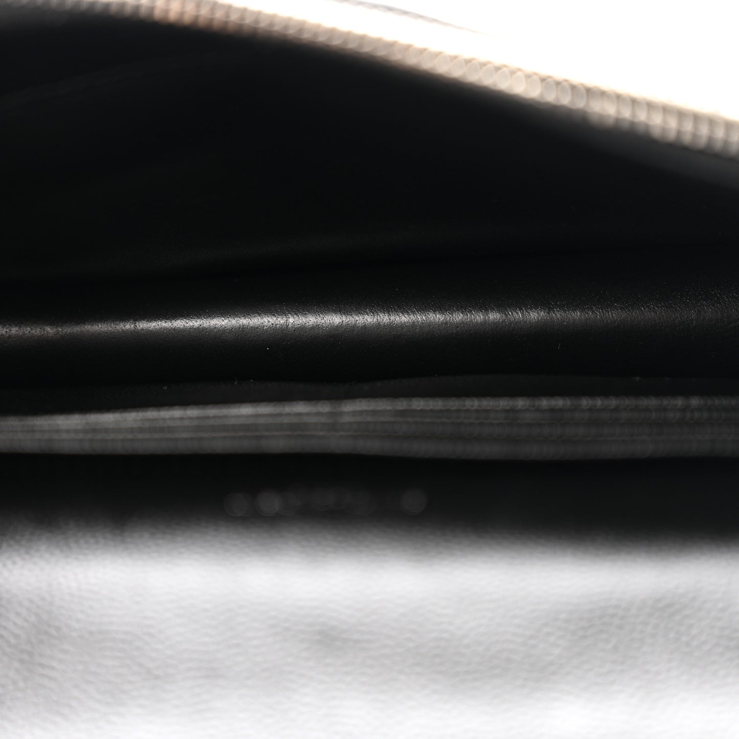Grain De Poudre Matelasse Chevron Monogram Envelope Chain Wallet Black