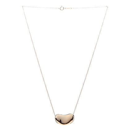Tiffany 18K Yellow Gold 20mm Elsa Peretti Bean Pendant Necklace 3 of 7