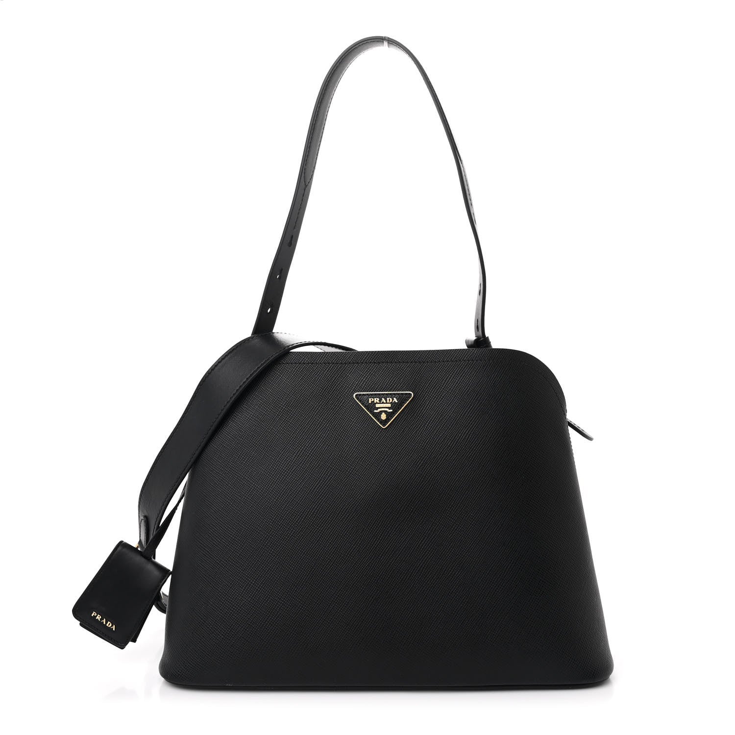 Prada Saffiano Cuir Matinee Tote Black Cherry 1 of 11