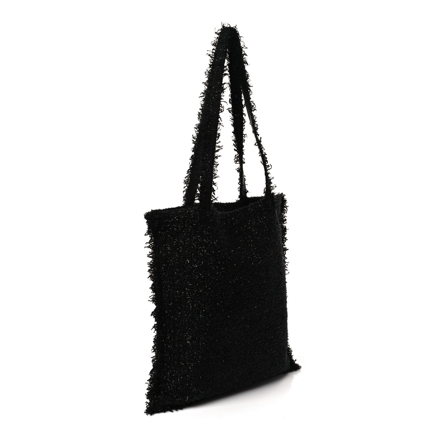 Chanel Tweed Resin Strass Large Robot Shopping Bag Black 3 of 9