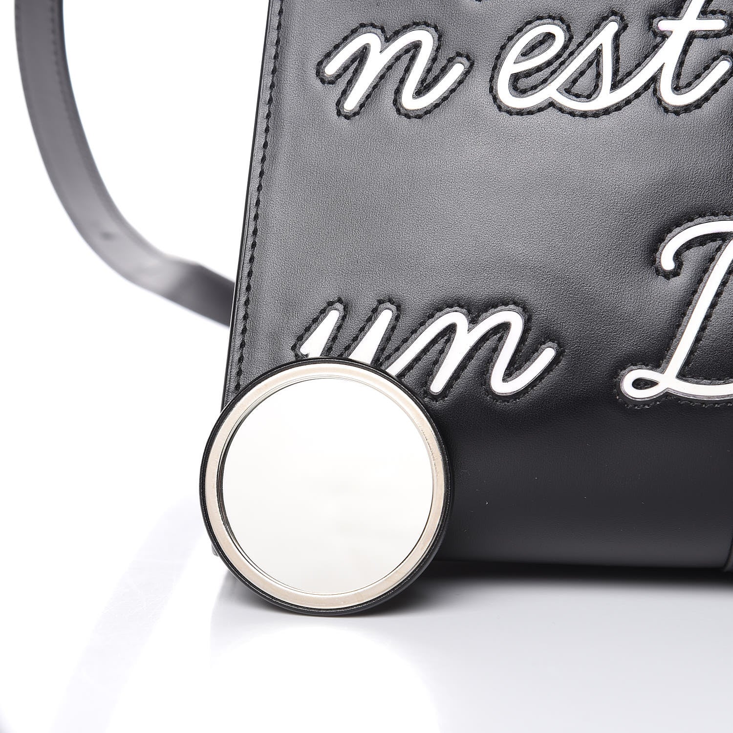 Delvaux Calfskin MM L'Humour Brillant Satchel Black 8 of 11