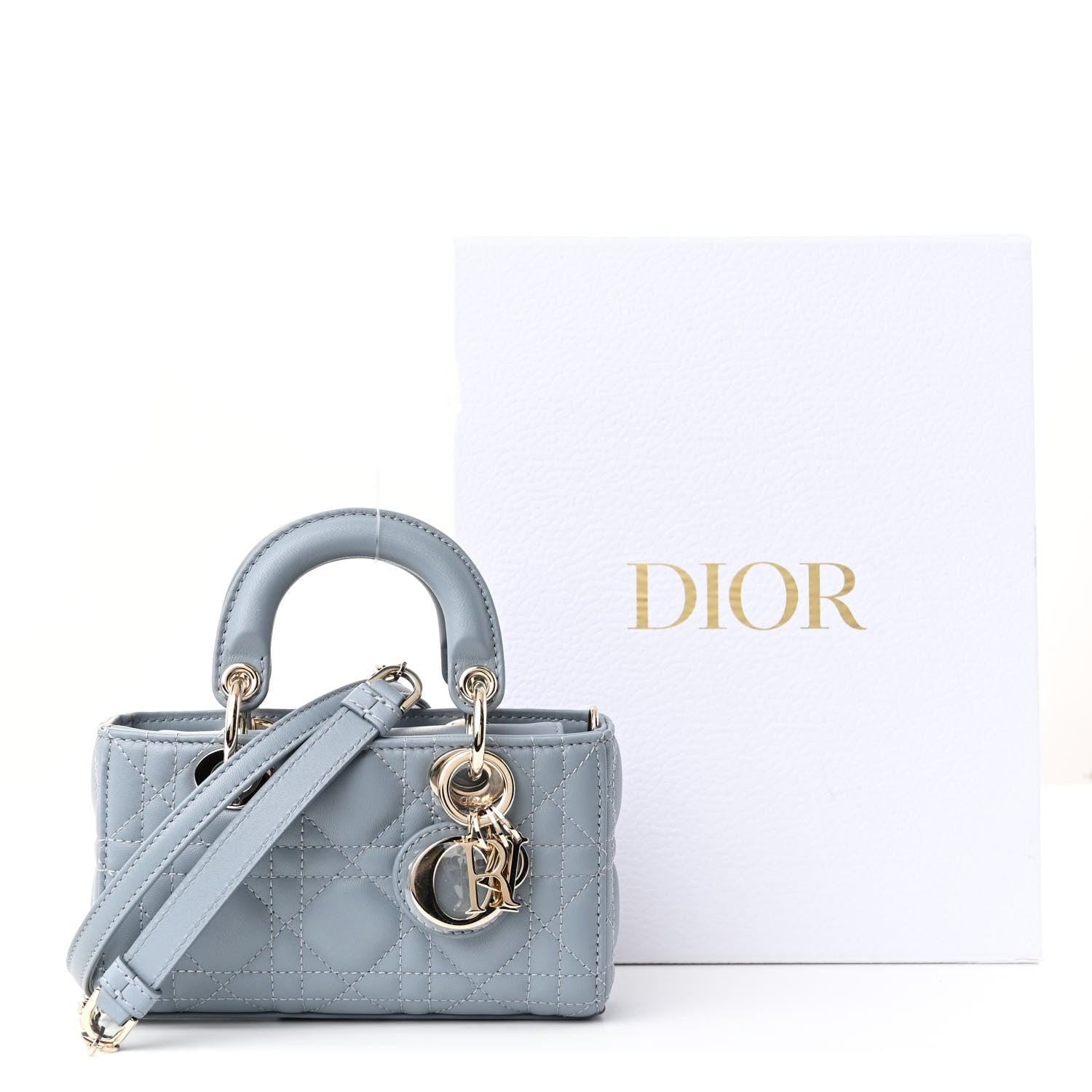 Christian Dior Lambskin Cannage Micro Lady D-Joy Cloud Blue 11 of 11