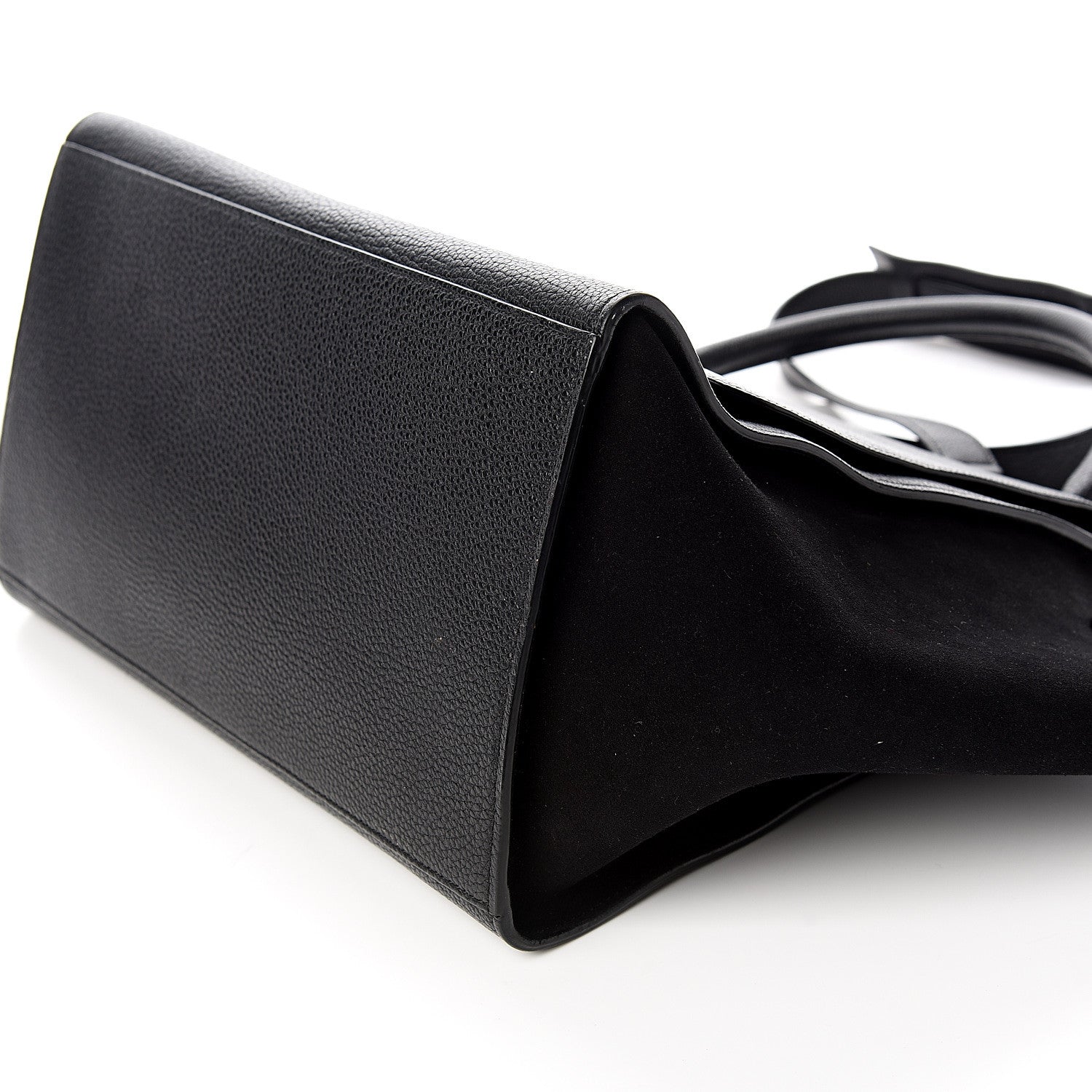 Celine Drummed Calfskin Suede Medium Trapeze Black 8 of 13