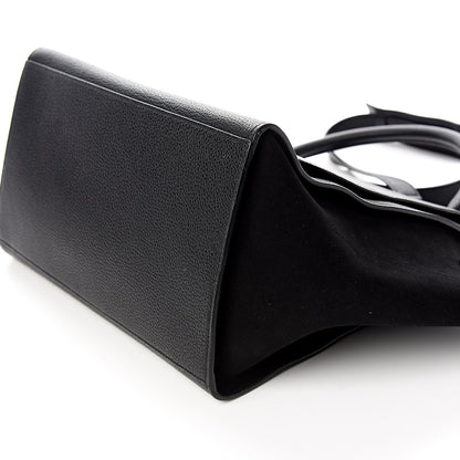 Celine Drummed Calfskin Suede Medium Trapeze Black 8 of 13