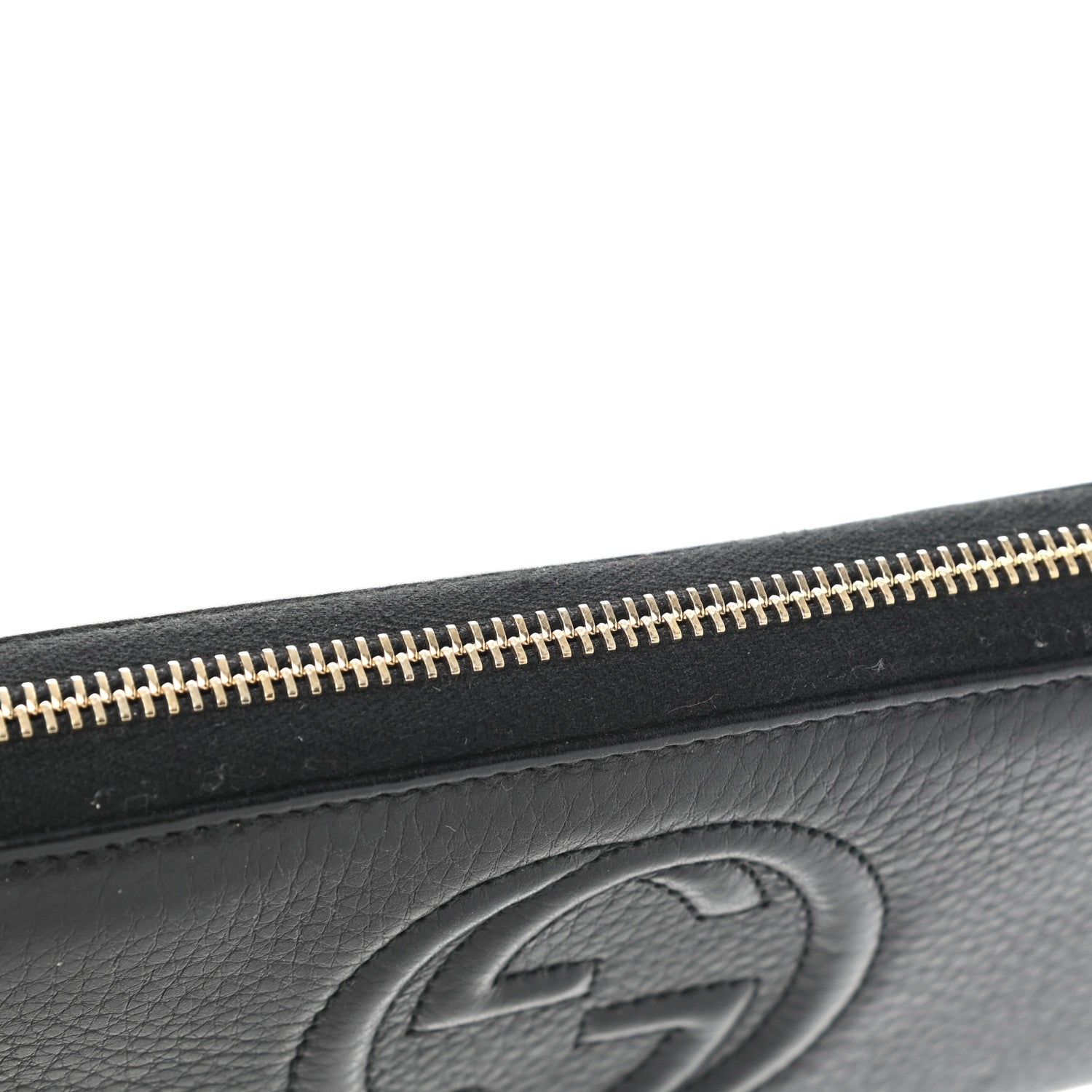 Gucci Pebbled Calfskin Soho Zip Around Wallet Black 8 of 8
