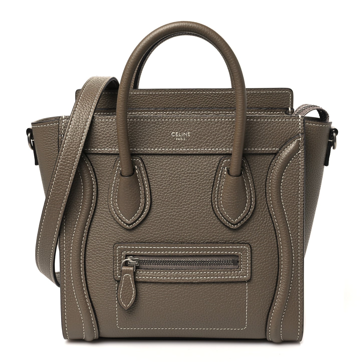 Drummed Calfskin Nano Luggage Souris