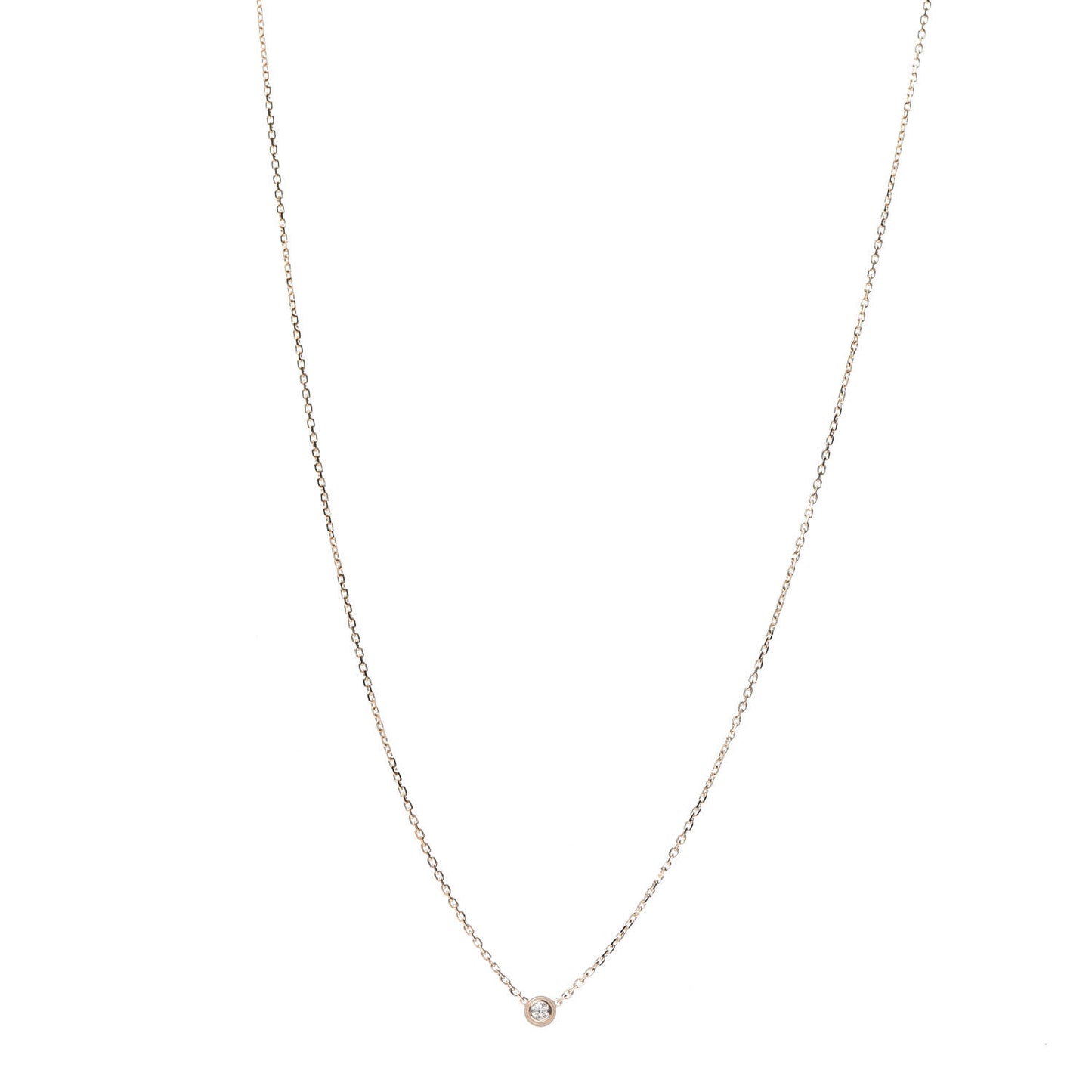 18K Pink Gold Diamond XS D'Amour Pendant Necklace
