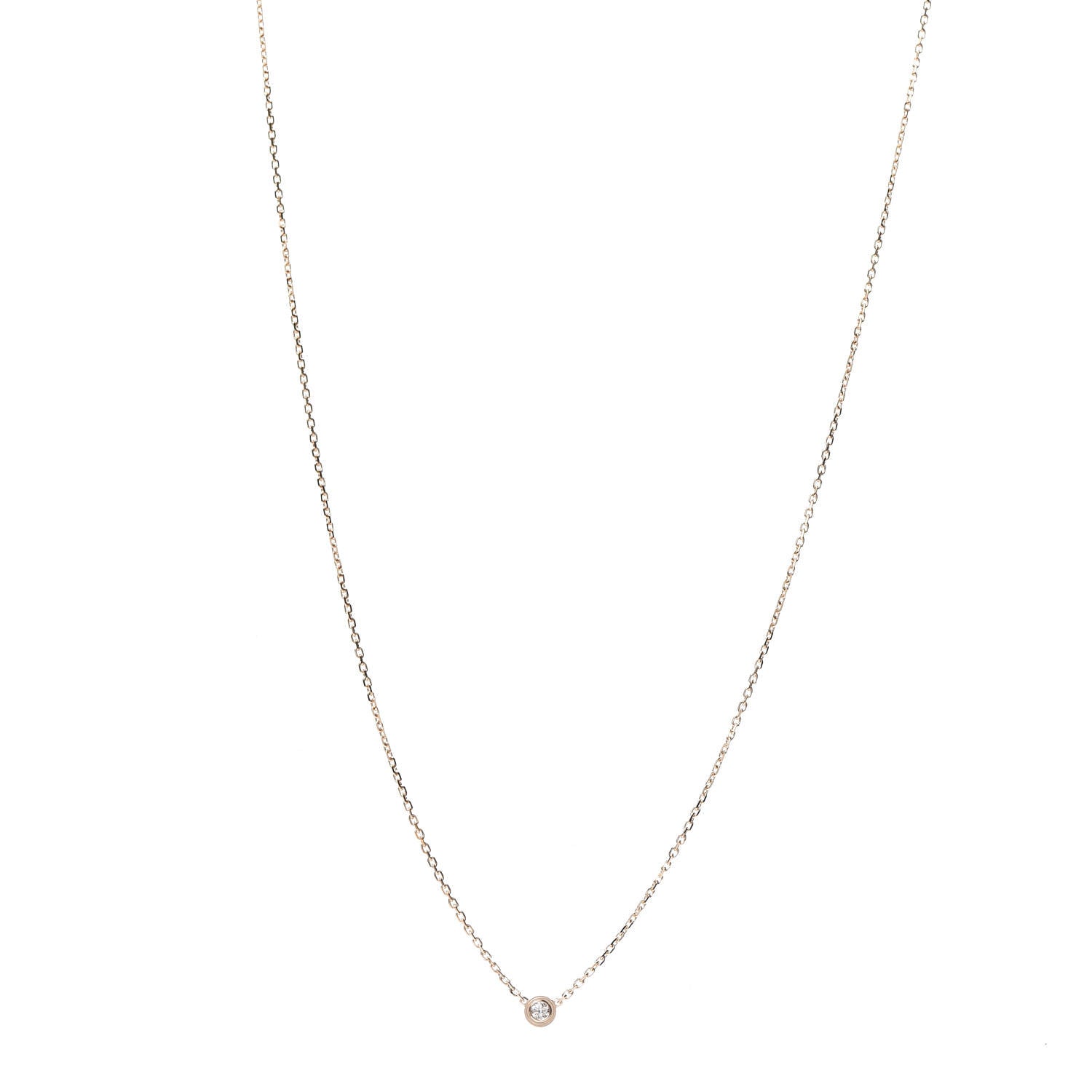 Cartier 18K Pink Gold Diamond XS D'Amour Pendant Necklace 1 of 6
