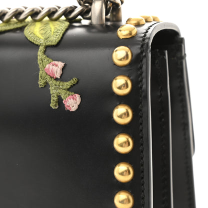 Gucci Calfskin Floral Embroidered Studded Small Dionysus Shoulder Bag Black 14 of 16