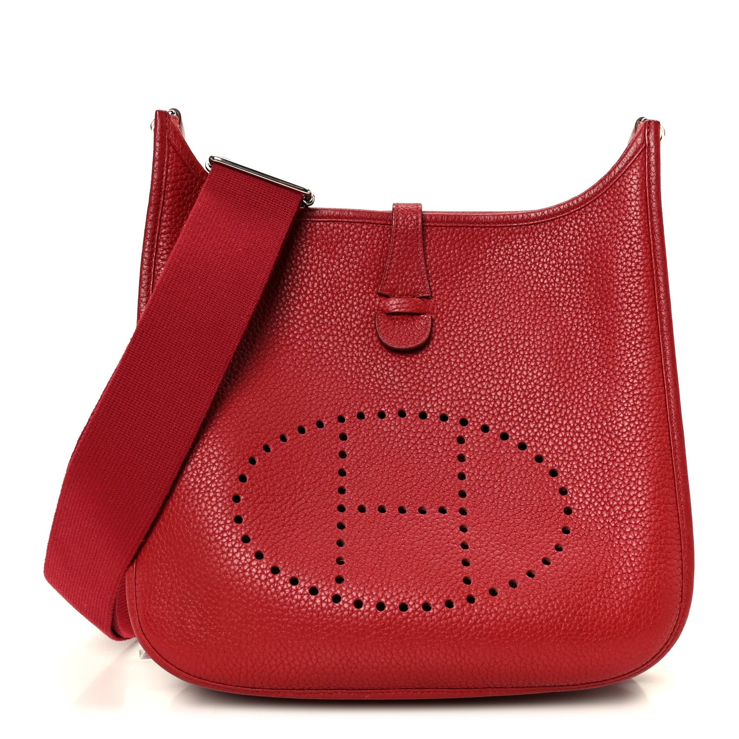 Hermes Taurillon Clemence Evelyne III PM Rouge Grenat 1 of 11