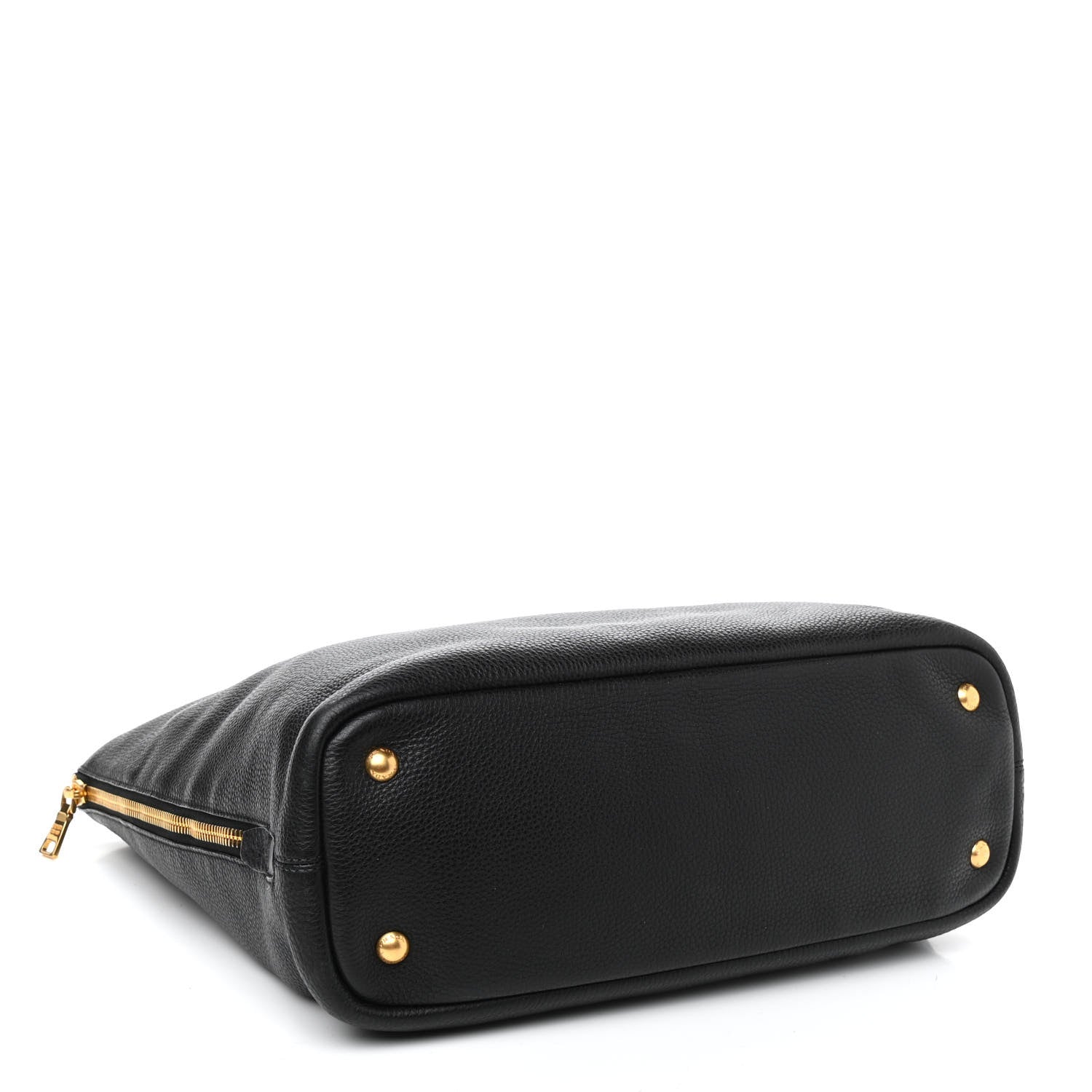 Prada Vitello Daino Side Zip Tote Black 3 of 12