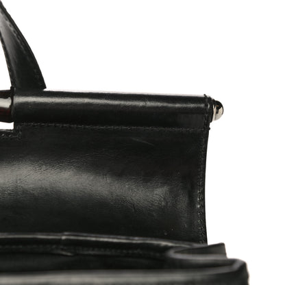 Gucci Monogram Studded Bamboo Bullet Satchel Black 11 of 16